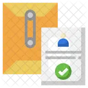 Carta de trabalho  Ícone