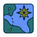 Carta Nautica Mapa Maritimo Icono