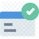 Aprovar Cartao Aprovado Cartao Verificado Ícone