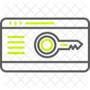 Cartao Chave Fechadura Chave Inteligente Ícone