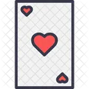 Cartas Coracao Poker Ícone