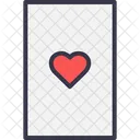 Cartas Coracao Poker Ícone