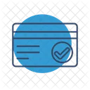 Cartao De Credito Aprovado Cartao Verificado Cartao Aprovado Ícone