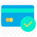 Cartao De Credito Aprovado Cartao Aprovado Cartao Verificado Ícone