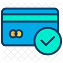 Cartao De Credito Aprovado Cartao Aprovado Cartao Verificado Ícone