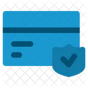 Cartao De Credito Protegido Verificado Ícone