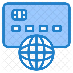 Cartão de crédito internacional  Ícone