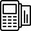 Cartão de crédito nfc e terminal de pagamento  Ícone