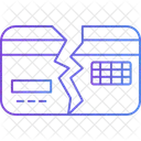 Cartão de crédito quebrado  Ícone