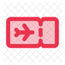 Cartao De Embarque Bilhete Aviao Ícone