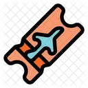 Cartao De Embarque Bilhete Viagem Ícone