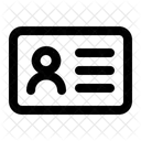 Cartao De Identificacao Cartao Identidade Icon