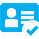 Carrapato De Cartao De Identificacao Cartao Ide Verificado Cartao De Identidade Verificado Ícone