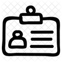 Cartao De Identificacao Conta Cracha Ícone