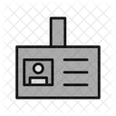 Cartao De Identificacao Lider Passe De Entrada Ícone