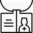 Cartao De Identificacao De Pessoal Identidade De Enfermeira Identificacao De Enfermeira Ícone