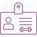 Cartao De Membro Identificacao Cartao De Ginastica Ícone
