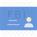 Cartao Do FBI Identificacao Cartao De Identificacao Icon