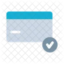 Verificado Cartao Cheque Ícone