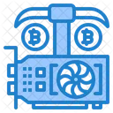 Bitcoin Criptomoeda Cartao Vga Ícone