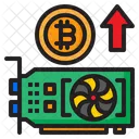 Bitcoin Criptomoeda Cartao Vga Ícone