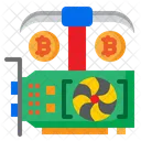 Bitcoin Criptomoeda Cartao Vga Ícone