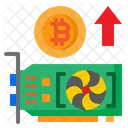 Bitcoin Criptomoeda Cartao Vga Ícone