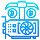 Bitcoin Criptomoeda Cartao Vga Ícone