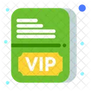 Cartao Vip Passe Vip Bilhete Vip Ícone