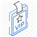Entrada Vip Passe Vip Cartao De Identificacao Ícone