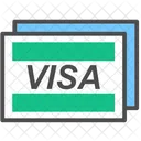 Cartao Visa Cartao De Credito Cartao De Debito Ícone