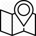 Plan Localisation Lieu De Livraison Icône