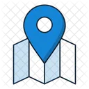 Icone De Carte Icone De Localisation Recherche Ditineraire Icône