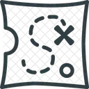 Carte Emplacement Tresor Icône