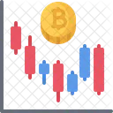 Graphique Bitcoin Piece De Monnaie Icône