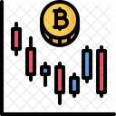 Graphique Bitcoin Piece De Monnaie Icône