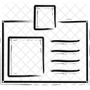 Carte Piece Didentite Identification Icône