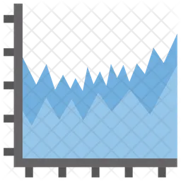 Graphique en aires  Icône