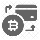 Bitcoin Echange Carte Icône