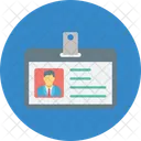 Carte Demploye Badge Didentite Carte Didentite Icône