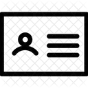 Carte Didentite Carte Identification Icône