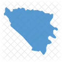 Bosnie Herzegovine Carte Pays Icône