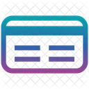 Carte de crédit  Icône