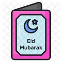Eid Mubarak Voeux Carte Icône