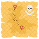 Carte Des Pirates Graphique Emplacement Icône