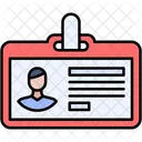 Carte Didentite Badge Etiquette Icône