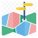 Direction De La Carte Navigation Sur La Carte Emplacement Icon