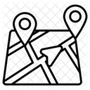 Emplacement Sur La Carte Navigation Par Points Cartographie Icône