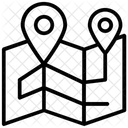 Emplacement Sur La Carte Pointeur De Carte Destination Icône