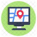 Carte En Ligne Navigation En Ligne GPS En Ligne Icône